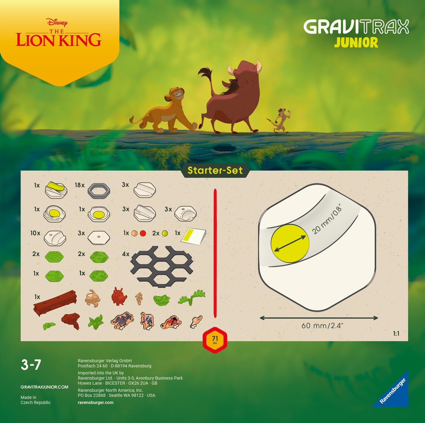 Ravensburger GraviTrax Junior Set de start cu bile Disney Regele Leu 3+ ani