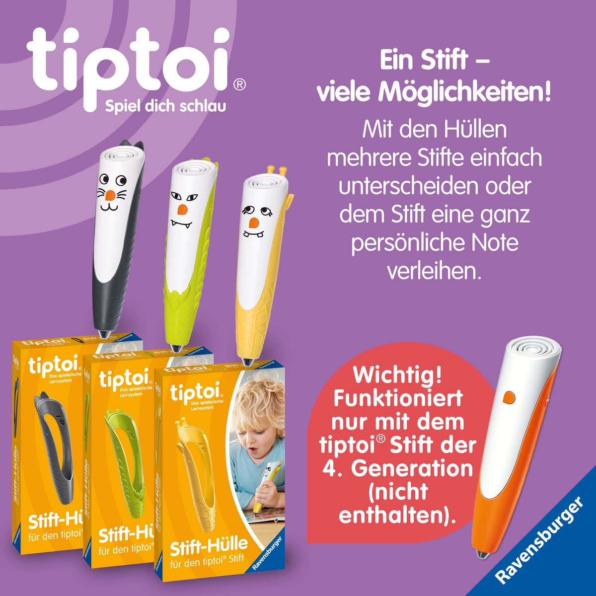 Ravensburger tiptoi 00110 Stilou interactiv, 2+ ani