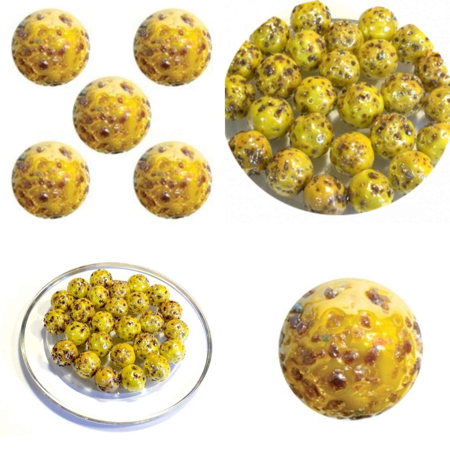 MesPerles – 10 Bile din Sticlă – 9 Bile și 1 Capac