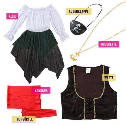 Festicy Costum Pirat Femei Set Complet, Marime M