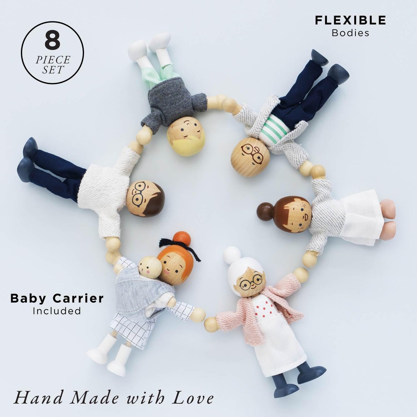 Le Toy Van P053 Set păpuși din lemn Familia Mea, 3+ ani