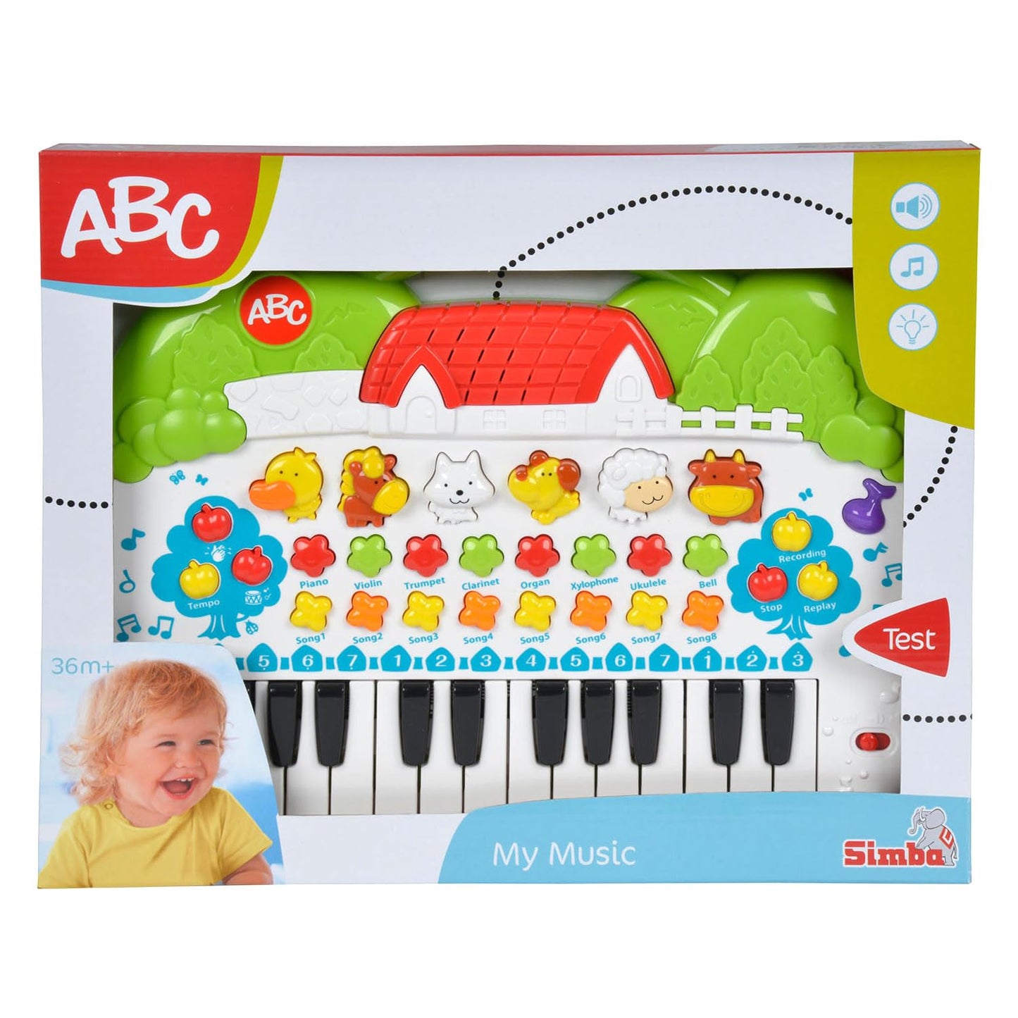 Simba 104018188 Tastatura ABC cu sunete, 3+ ani