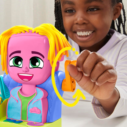 Set de Joacă Play-Doh Frizerie cu 6 Cutii, Jucărie de Rol pentru Fete și Băieți de la 3 Ani