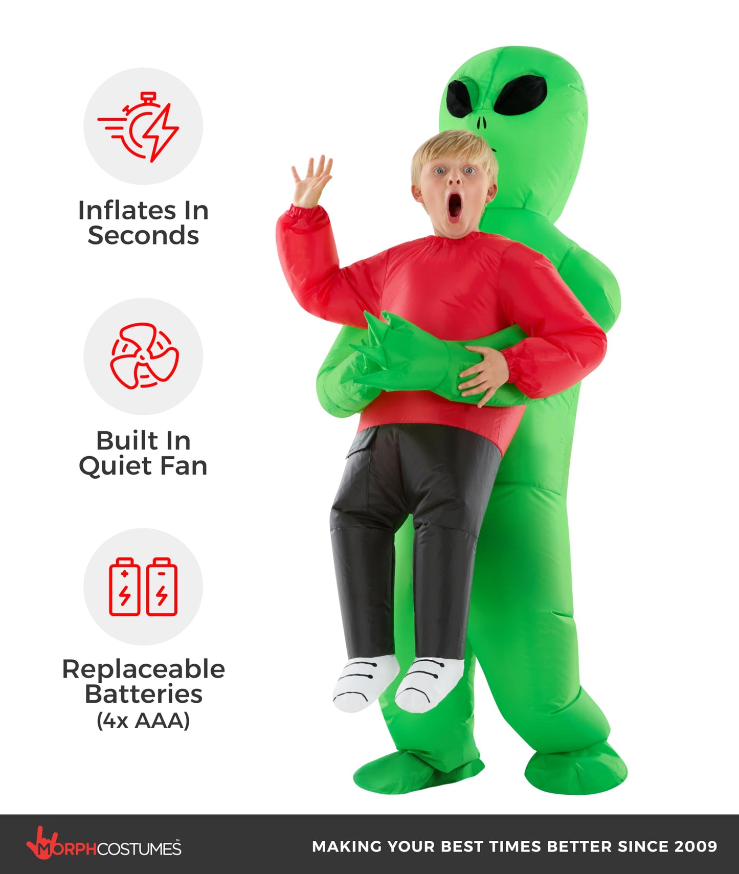 Costum Alien Morph pentru Copii, Costum Inflatable pentru Copii, Costum Halloween pentru Copii, Costum Halloween pentru Băieți și Fete, Costume de Carnaval pentru Copii, Fasching