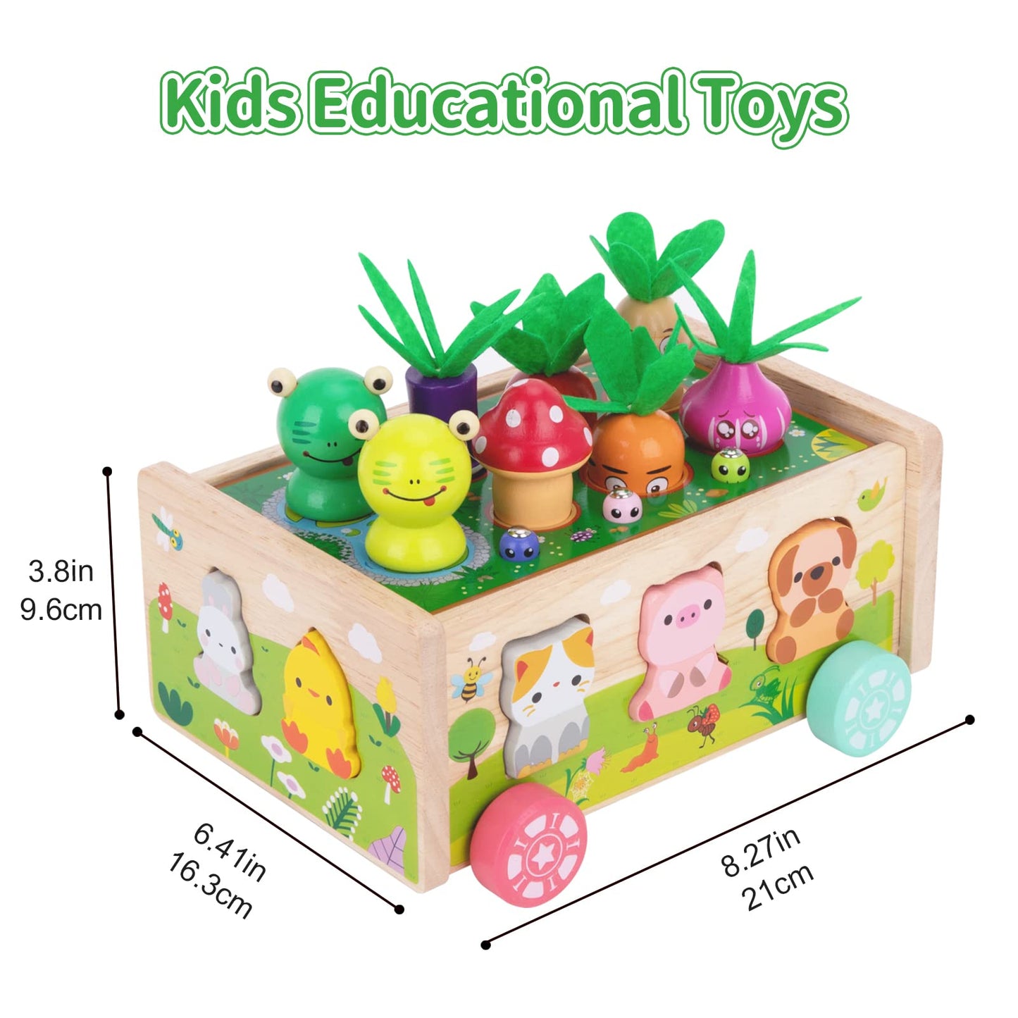 KMTJT Joc Montessori Lemn Sortare Legume, 1-3 ani