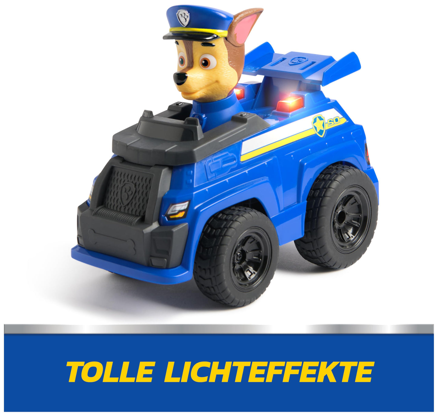 PAW PATROL Chase Mașinuță de poliție cu telecomandă și efecte luminoase 25 cm pentru copii de la 3 ani