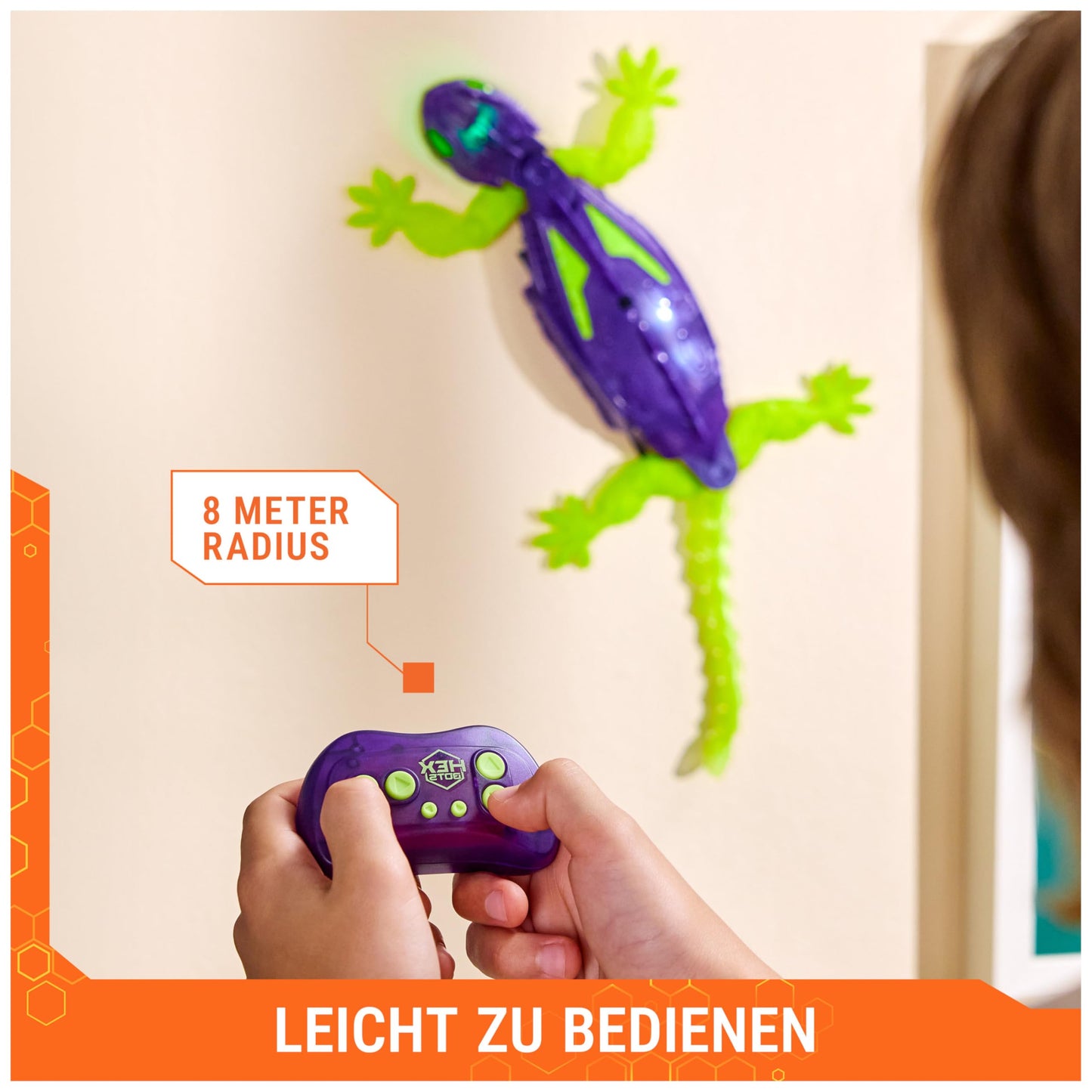 HEX BOTS Gecko Glow RC telecomandă, urcă pe pereți