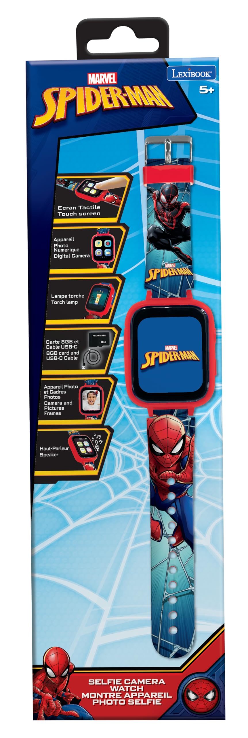 Lexibook DMW070SP Ceas cameră Spider-Man, touchscreen
