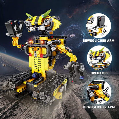 HOGOKIDS Robot Bulldozer 2-in-1, 730 piese, 8-12 ani