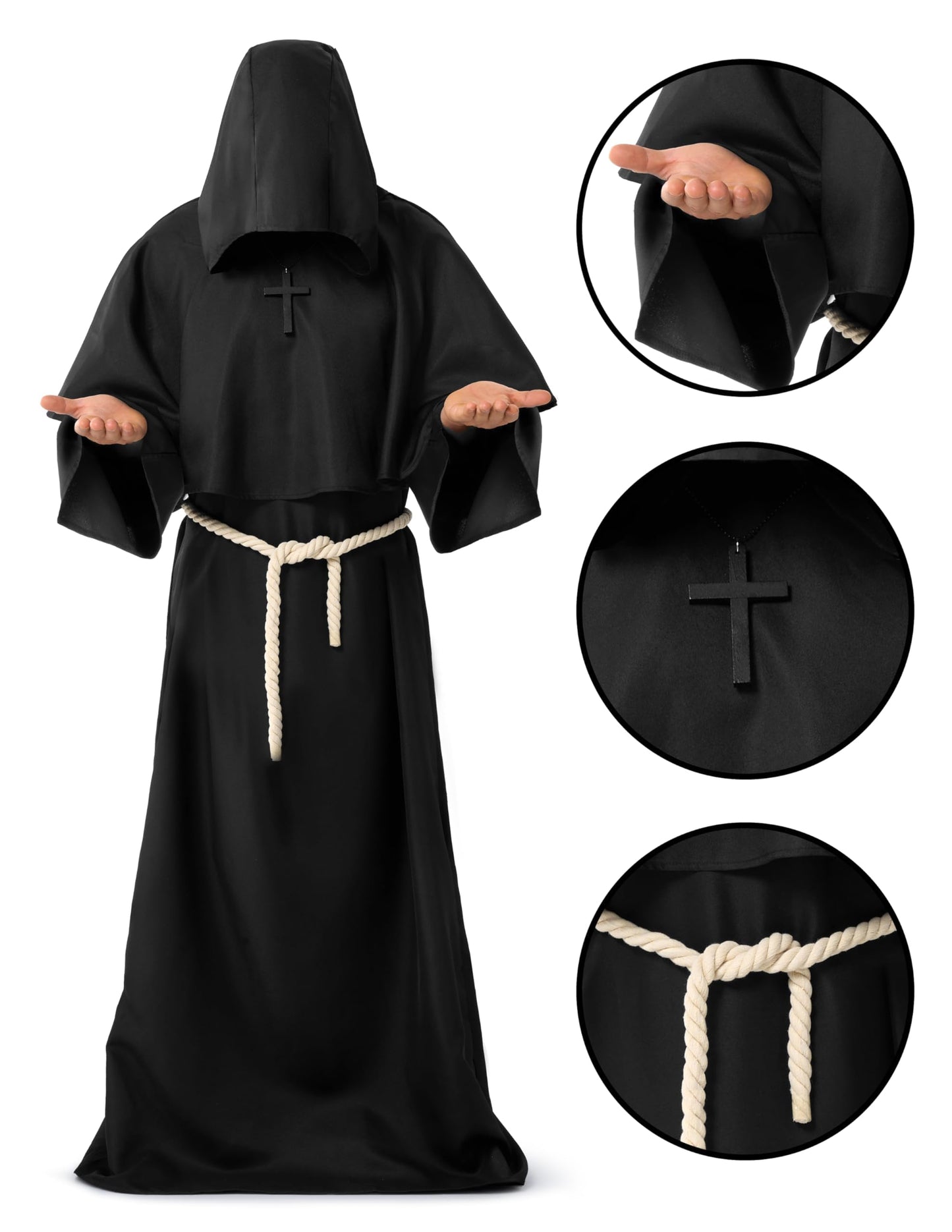 Spooktacular Creations Roba medievala cu gluga, adult