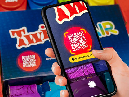 Hasbro Twister Air, joc AR Twister, conectare cu dispozitive smart, joc de mișcare, de la 8 ani, versiune în limba germană