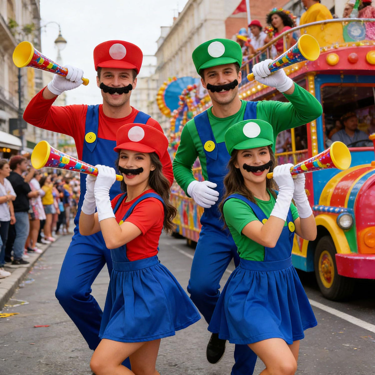Shengruili Costum Luigi Mario Bros, pentru femei