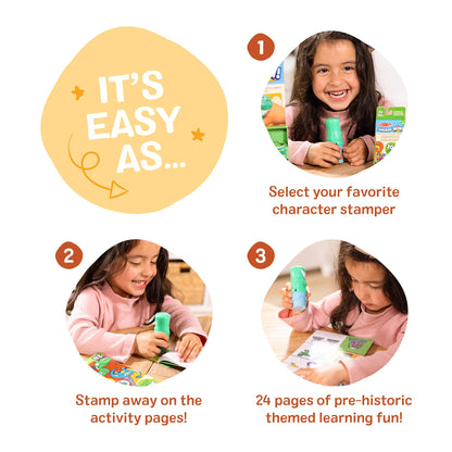 Melissa & Doug Set Ștampile Sticker Wow Dinozauri, 3+ ani