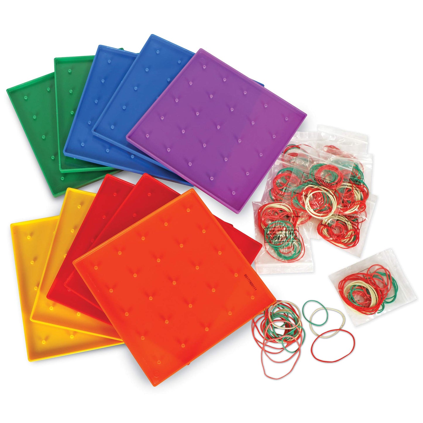 Learning Resources Geoboard Placă geometrică 5x5, set 10 piese, 5+ ani