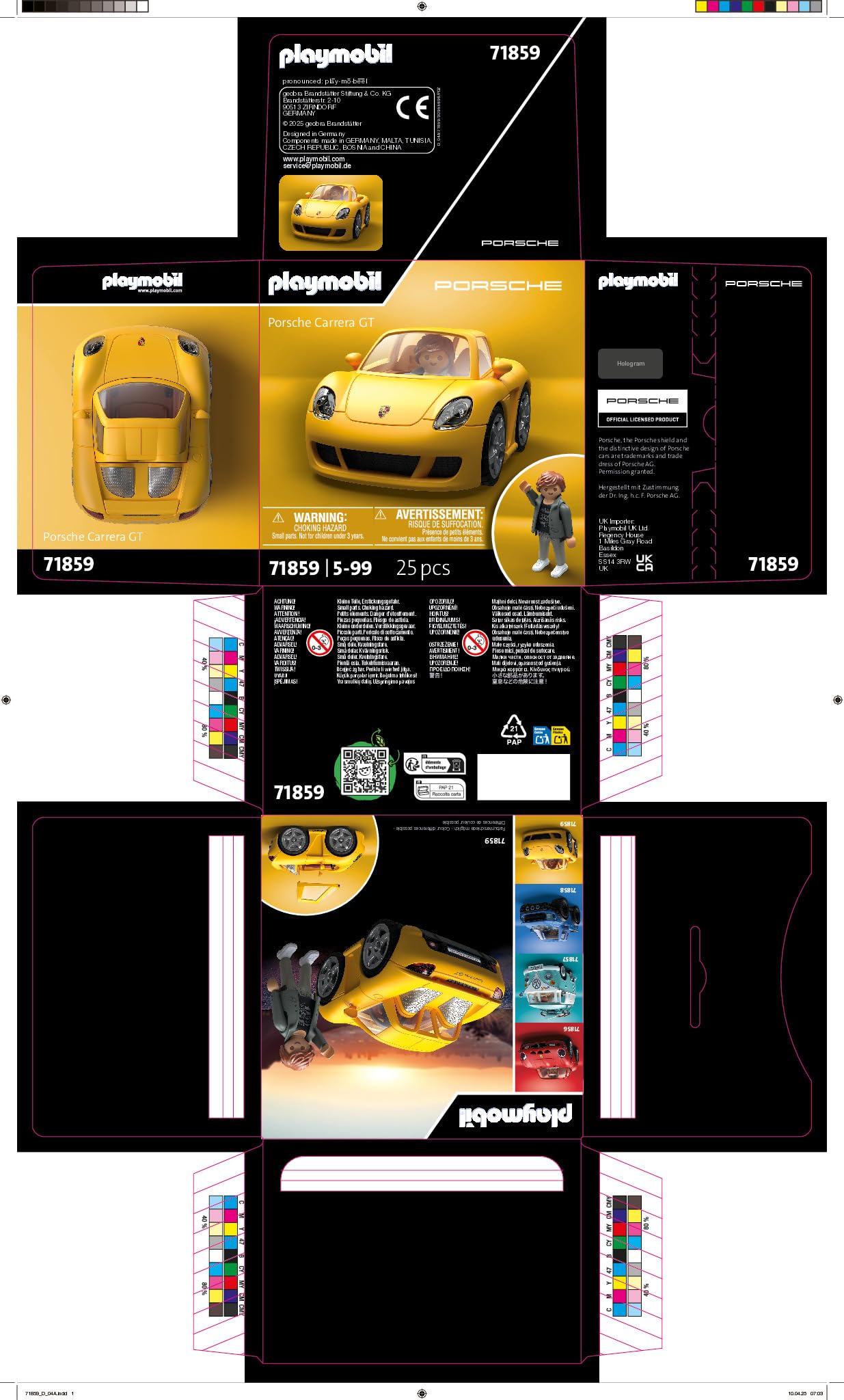 PLAYMOBIL | Mașini de Colecție | Porsche Carrera GT | Model Auto pentru Adulți și Copii, Fani Auto & Colecționari | 71859