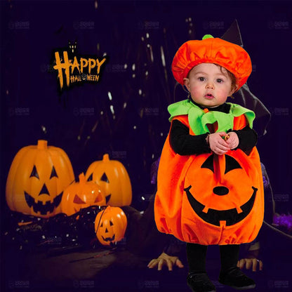 ASSUGO Costum Halloween dovleac cu palarie si sacosa