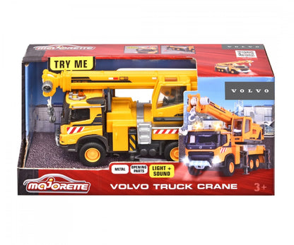 Majorette Camion cu macara Volvo, lumini si sunete, 3+ ani