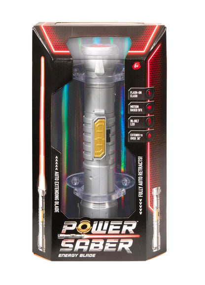 SABIA PUTERII Goliath Power Saber - Sabie laser pentru copii de la 6 ani, extensibilă automat, jucărie laser realistă, luptă intergalactică, 30cm/90cm extinsă