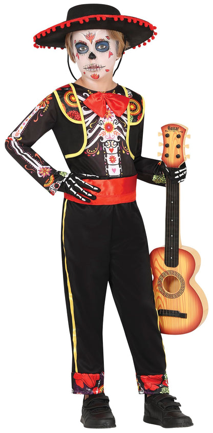 Guirca Costum Mariachi Schelet copii, 3-4 ani