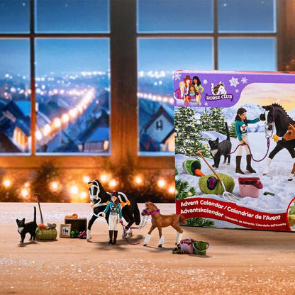 Schleich 99092 Calendar de Advent Horse Club 2024, pentru copii de la 5 ani, set de joacă HORSE CLUB, 36 piese