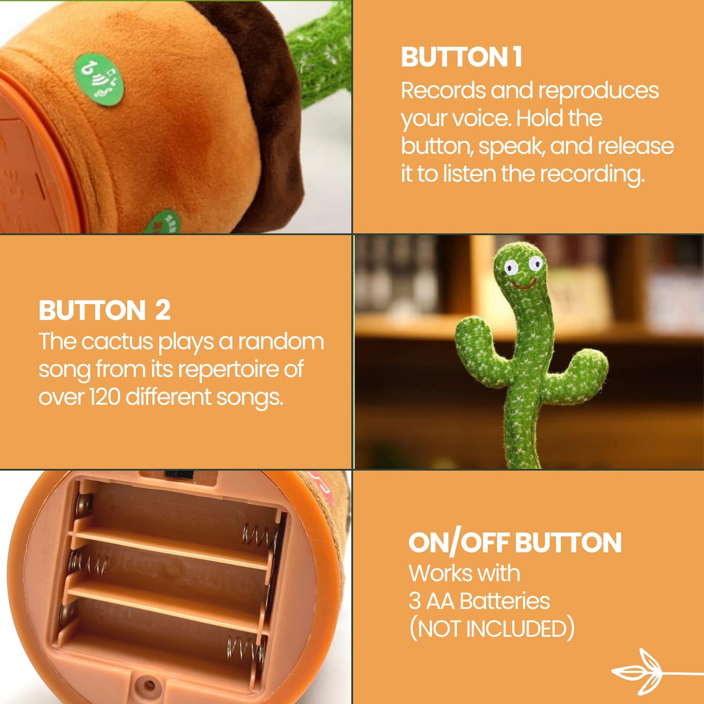 Magic Select Cactus Dansator, 120 melodii, lumini