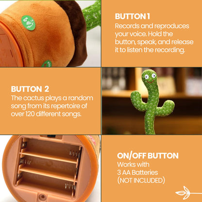 Magic Select Cactus Dansator, 120 melodii, lumini