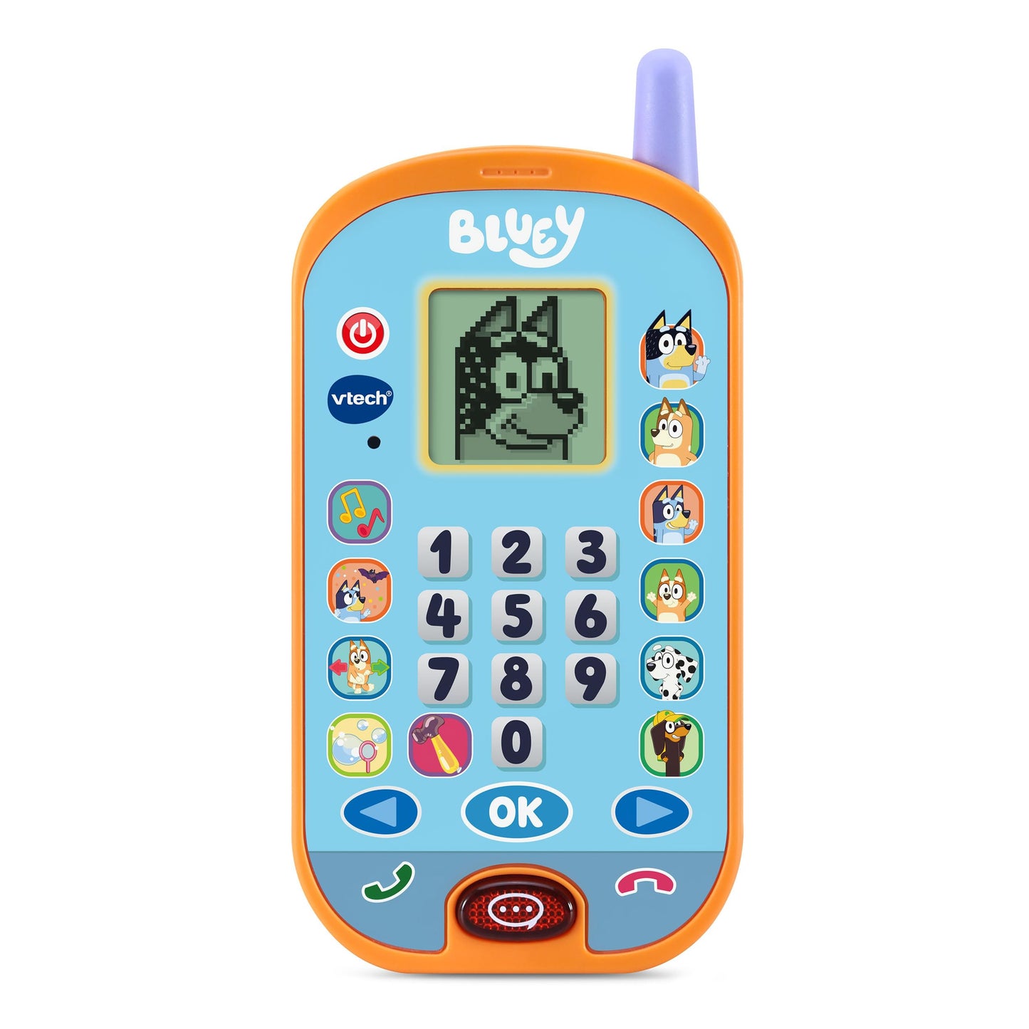 VTech Bluey Telefon de Învățare – Cu vocile originale ale lui Bluey și Bingo și jocuri educative – Pentru copii de 3-6 ani