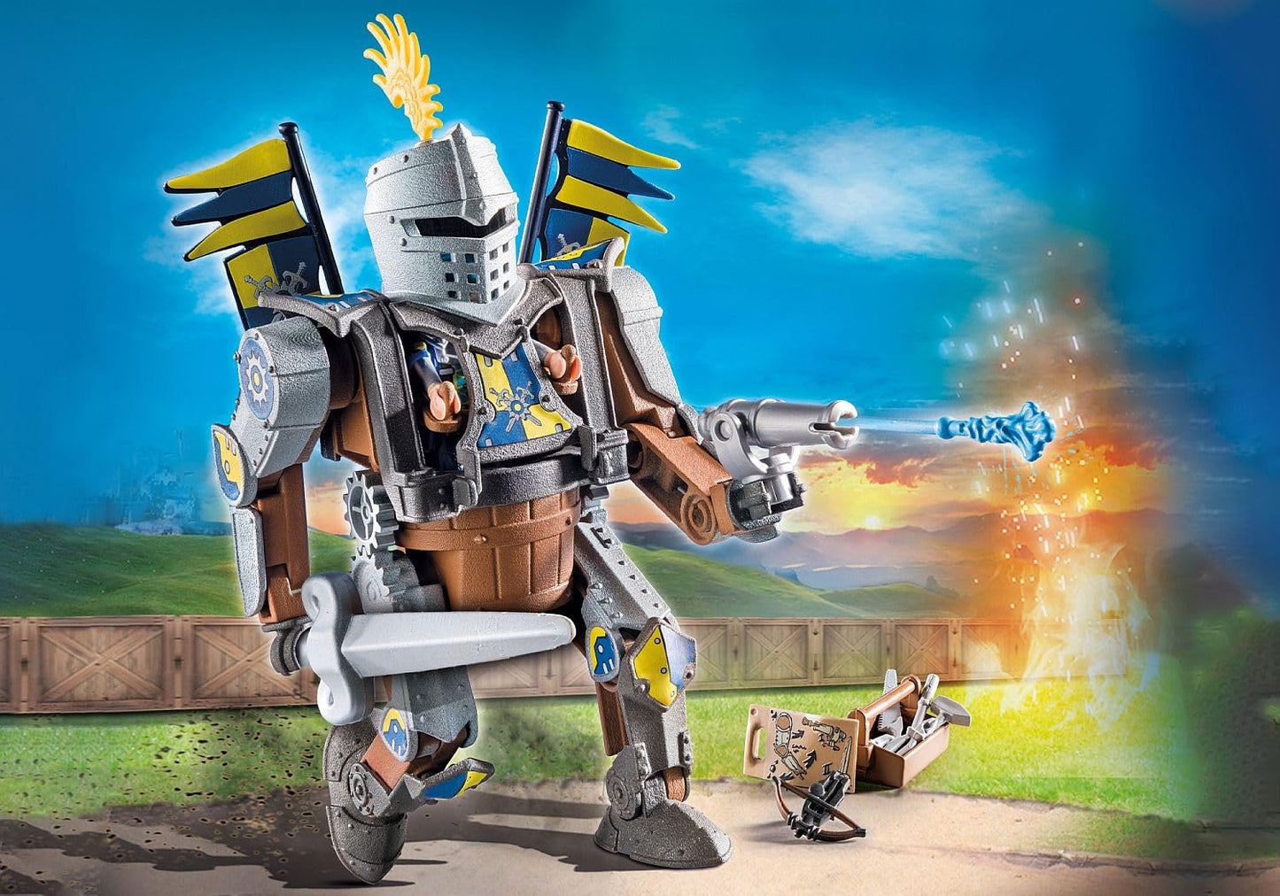 PLAYMOBIL Novelmore 71300 Robot de lupta Gizmo Crafton, 4+ ani