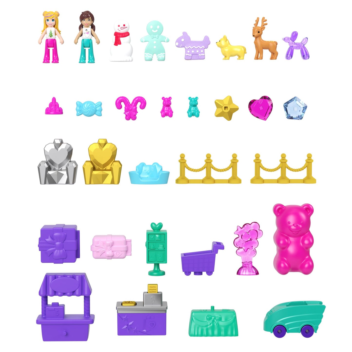 Polly Pocket Calendar Advent Casa Turta Dulce, 24 surprize