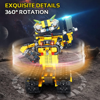 HOGOKIDS Robot Bulldozer 2-in-1, 730 piese, 8-12 ani