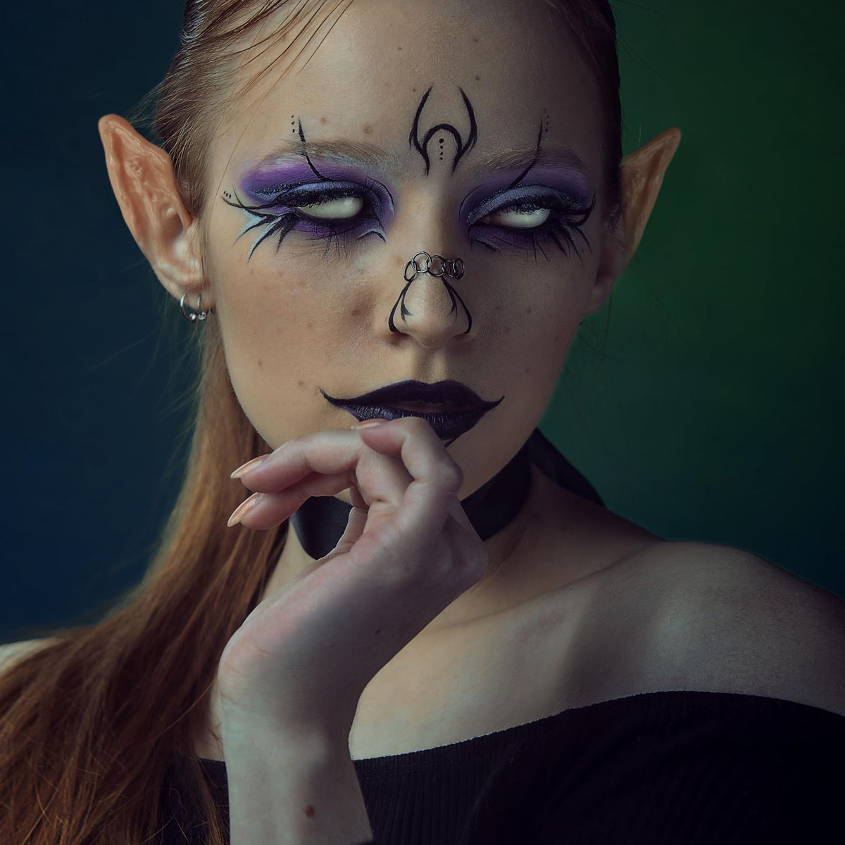 TUONYIS Set 5 perechi Urechi de elf din latex pentru Halloween și Crăciun Cosplay Accesorii de costum