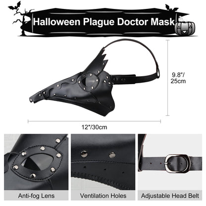 Kungfu Mall Set Mască Doctor Ciuma 4-in-1, Halloween