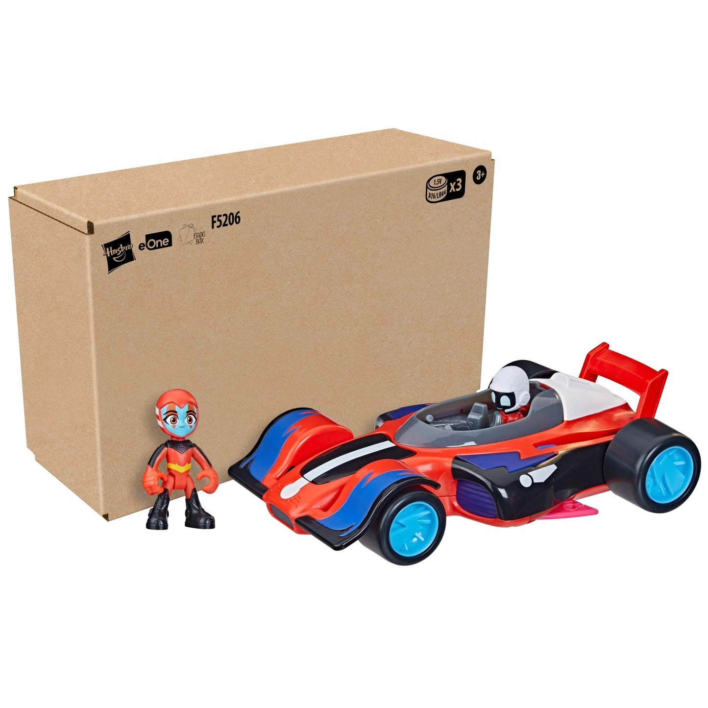 PJ Masks, Animal Power, Flash Cruiser - Mașină Convertibilă cu Lumini și Sunete pentru Copii de 3 Ani+