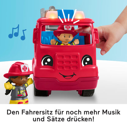 Fisher-Price HYR88 Camion pompieri Little People, 1+ an