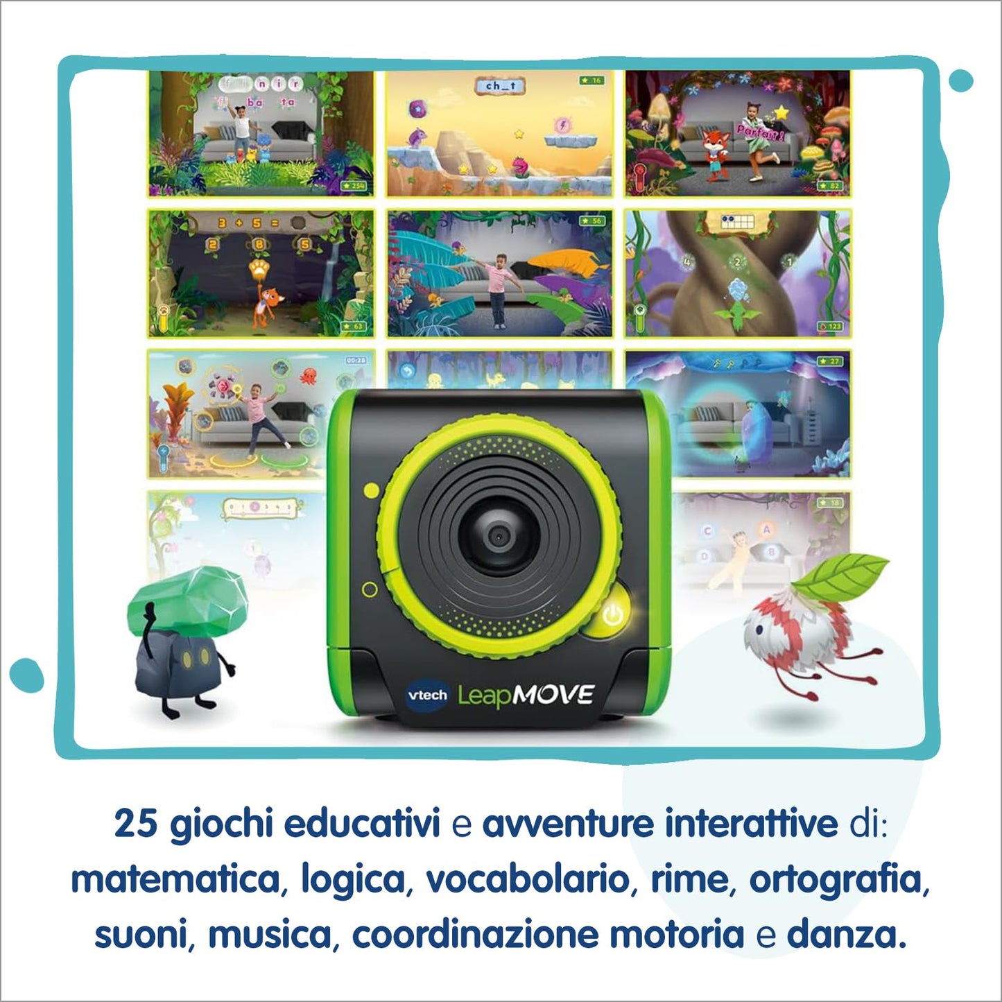 VTech LeapMove Consolă Interactivă, 25 jocuri (italiană)
