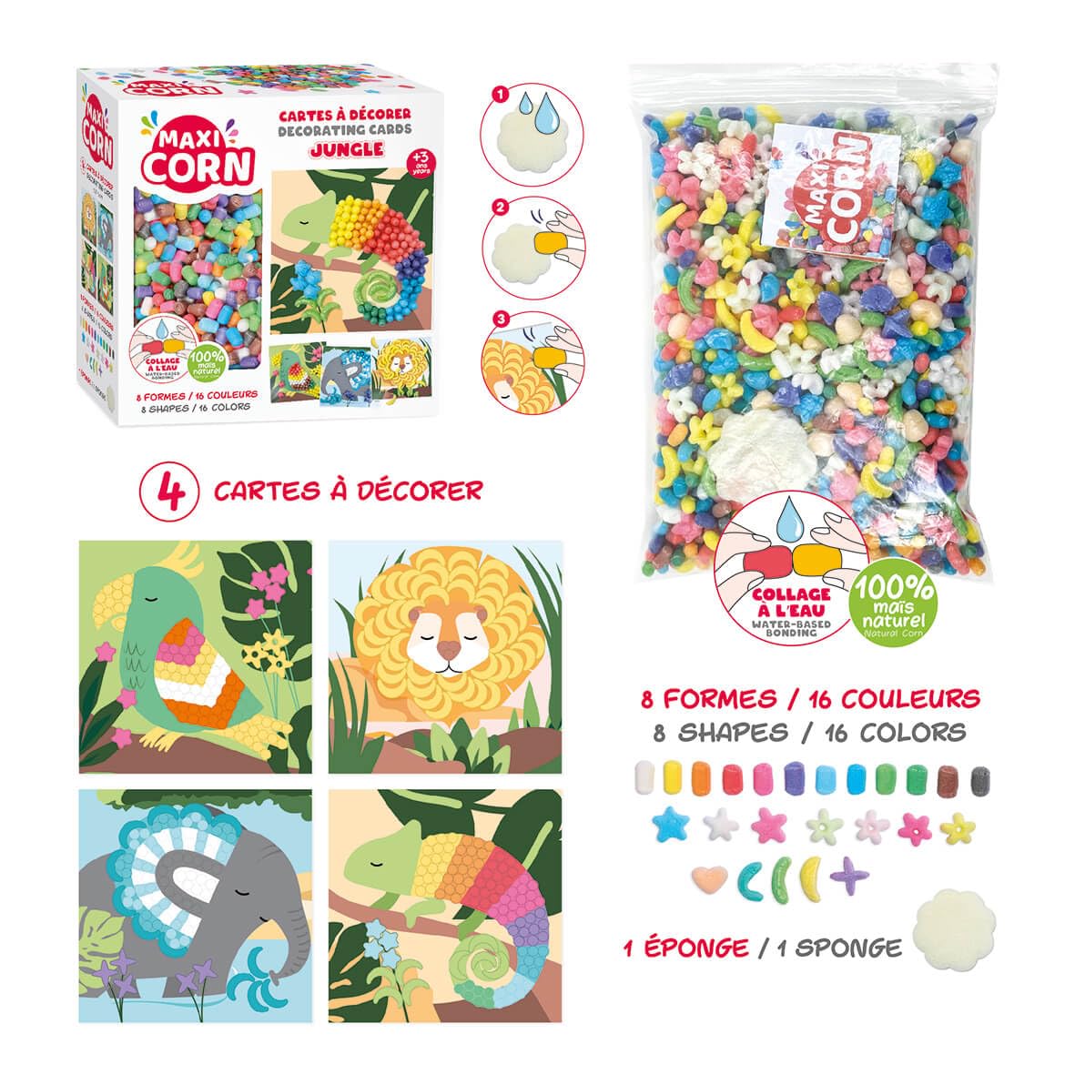 Maxi Corn Mozaic Junglă, 4 carduri activitate, 3+ ani