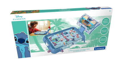 Lexibook, Disney Stitch, Flipper electronic pentru copii și familie, joc de acțiune și reflexe, ecran LCD, efecte de lumină și sunet, albastru, JG610D