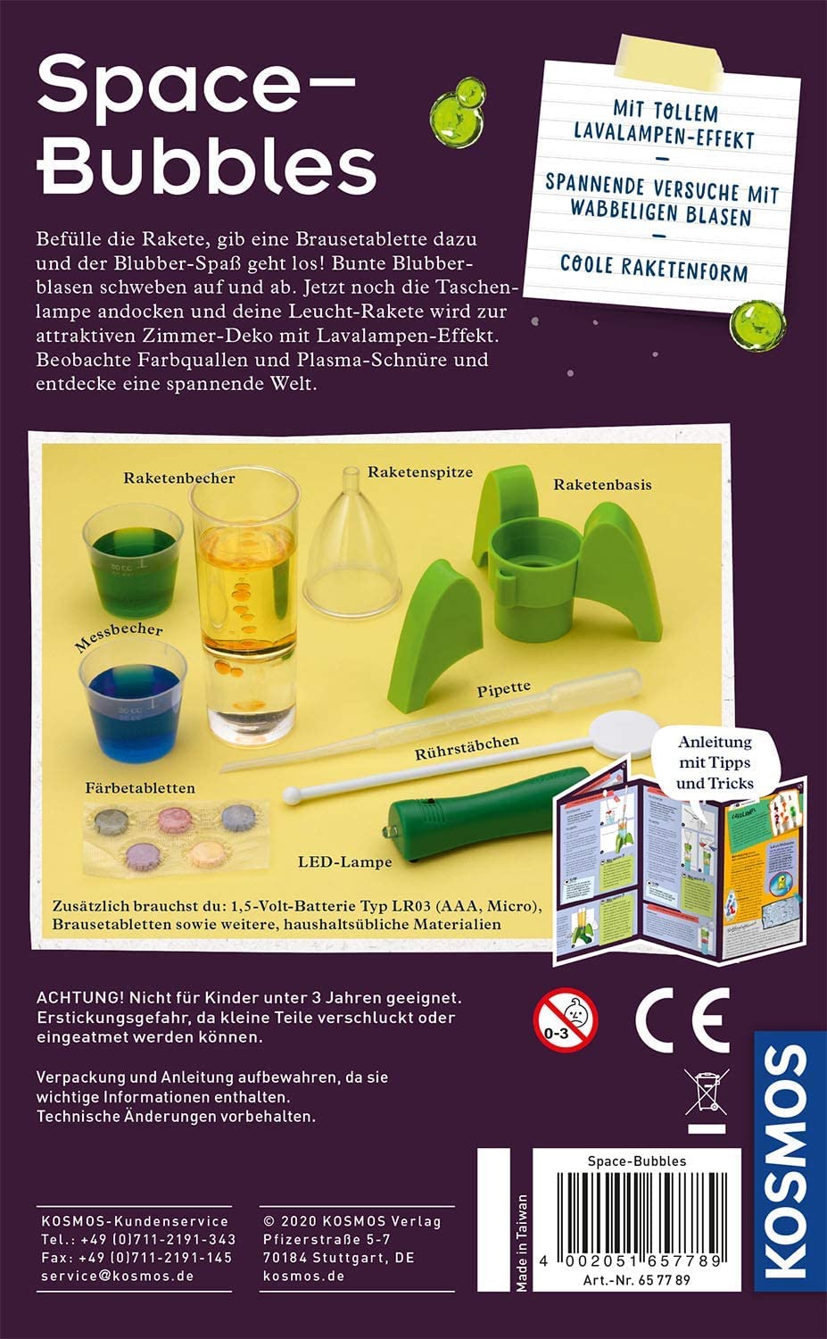 Kosmos 657789 Set experimente Bule Spațiale, 8+ ani