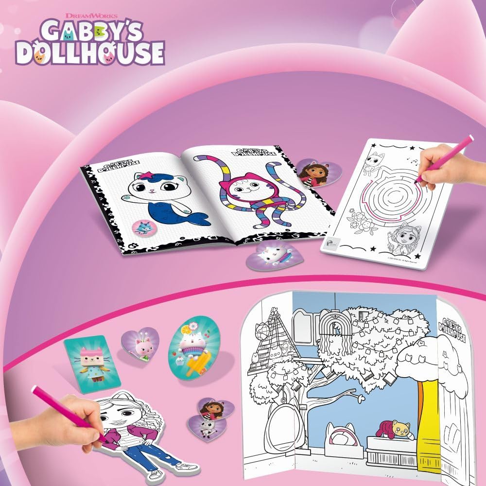 Lisciani Gabby's Dollhouse Rucsac Școlar pentru Desen și Colorat cu Markere și Creioane Colorate pentru Copii de la 4 Ani
