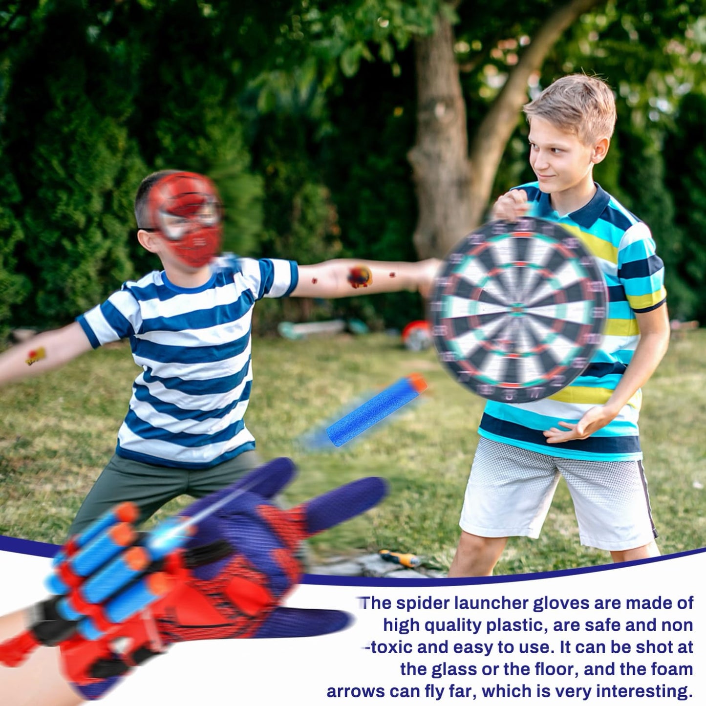 JIASHA Set 2 lansatoare mănuși Spiderman cosplay