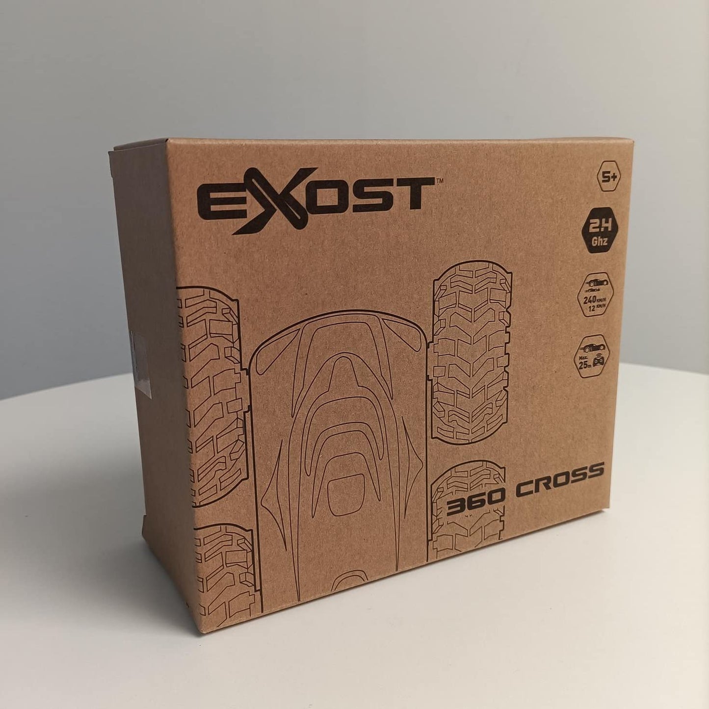 Silverlit - Exost Auto 360 Cross Masinuta RC, galben, radiocomandat, pentru copii de la 5 ani, 360°, viteză: 12 km/h, ambalaj ecologic ușor de deschis — 54729