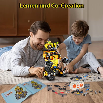 HOGOKIDS Robot Bulldozer 2-in-1, 730 piese, 8-12 ani