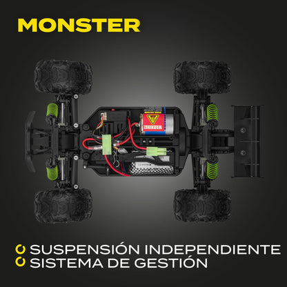 Overmax X-Monster 3.0 Mașină RC 4x4, 45 km/h, Mărime Mare 1:18, 2 Baterii 850 mAh, 100m Rază de Acțiune, Suspensie Independentă, Certificat TUV (X-Monster)