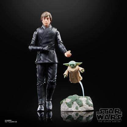 Star Wars The Black Series Figură de Acțiune Luke Skywalker & Grogu, 15 cm, din Star Wars: Cartea lui Boba Fett