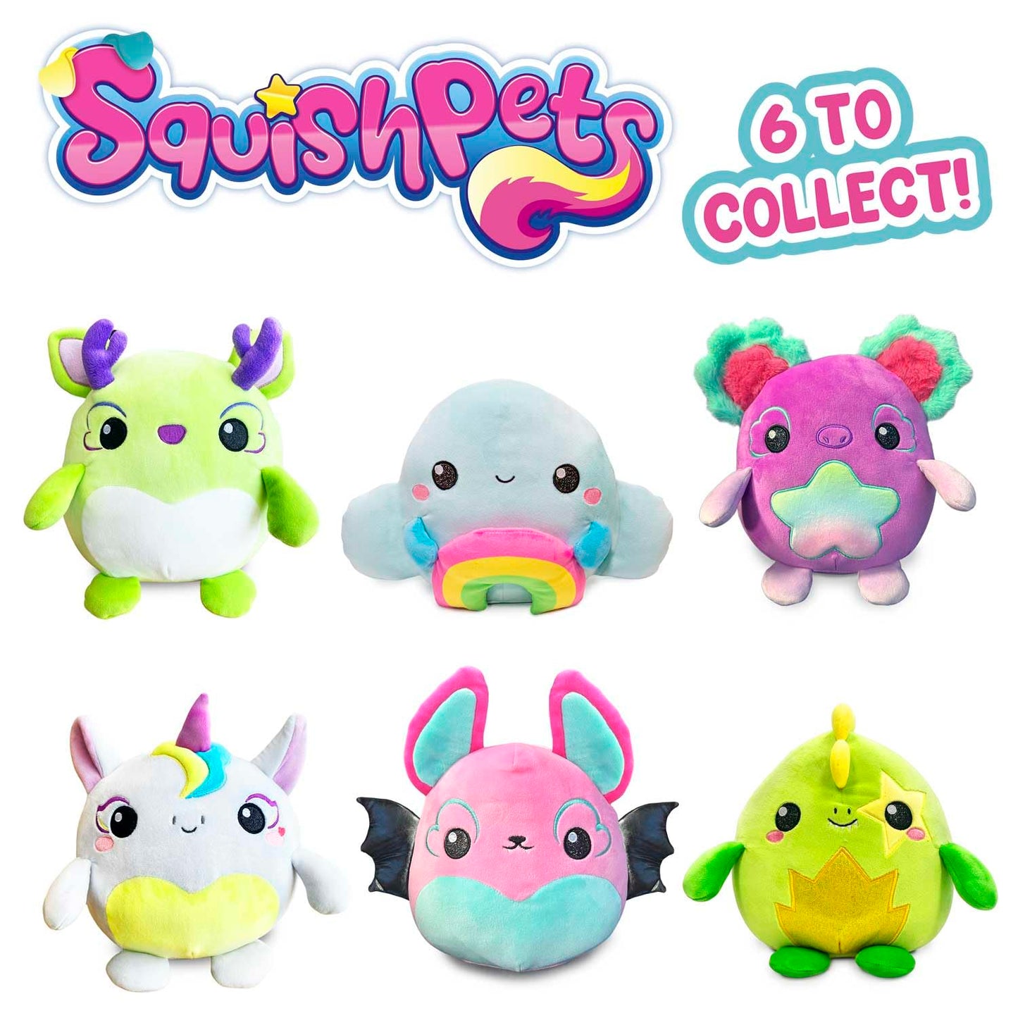 SquishPets Medium Păpușă de pluș Claudi din pluș noros 19 cm pentru îmbrățișat și jucat