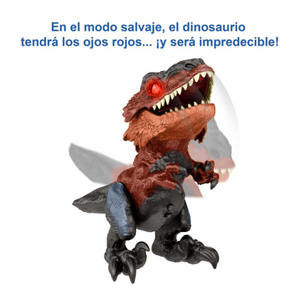 Figurina Mattel dinozaur JURASSIC WORLD, interactiva, efecte luminoase si sonore
