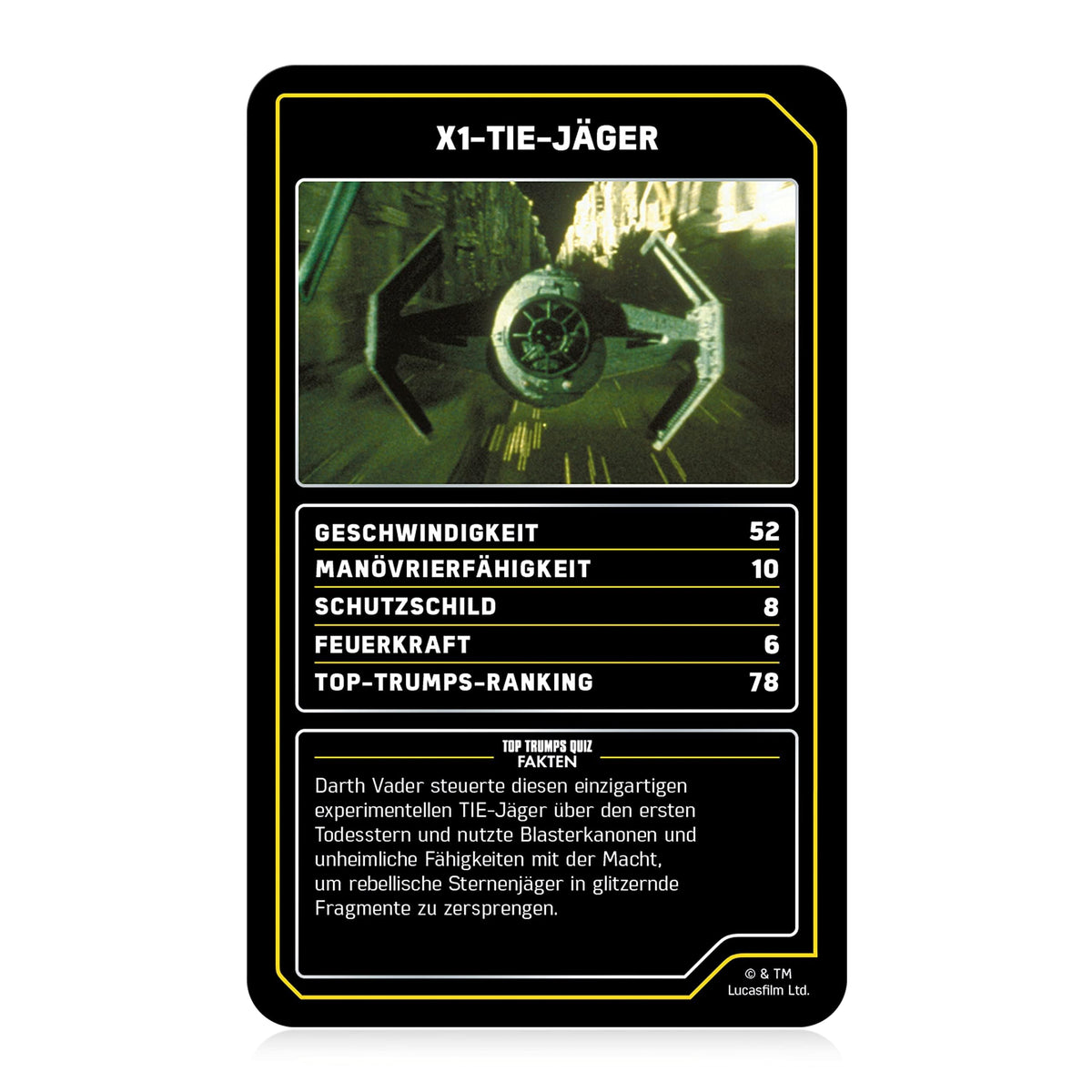 Winning Moves Top Trumps Collectables Joc de cărți Star Wars Nave spațiale 30 cărți 2+ jucători de la 6 ani (limba germană)