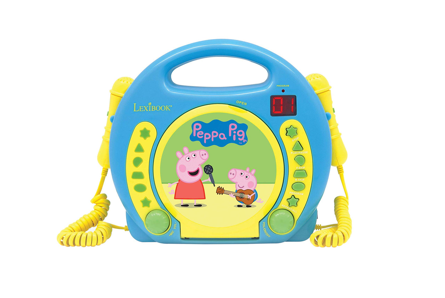 Peppa Pig - CD player Lexibook - Peppa Pig RCDK100PP cu microfon, pentru copii (Lexibook RCDK100PP)