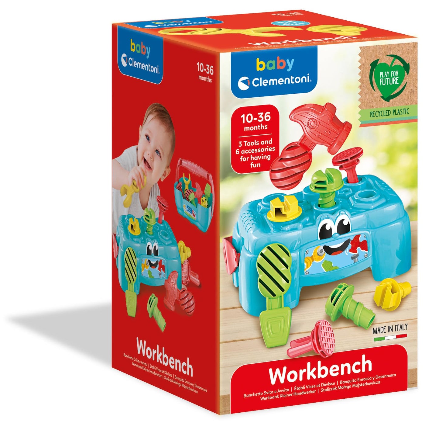 Clementoni Baby Banc de Lucru cu Unelte, 10+ luni