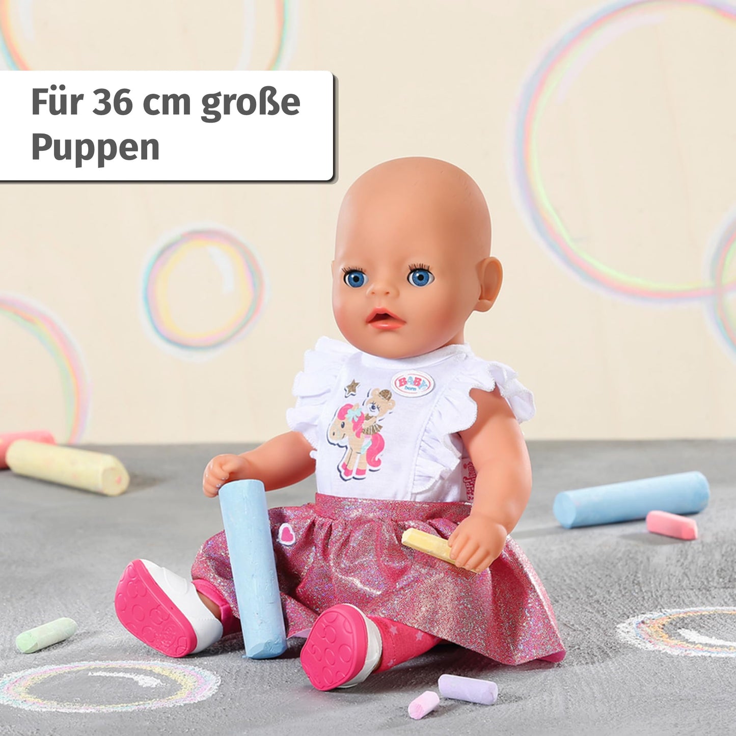 BABY Born Lieblingsoutfit Set de îmbrăcăminte 2 în 1 cu tricou și colanți pentru păpuși de 36 cm